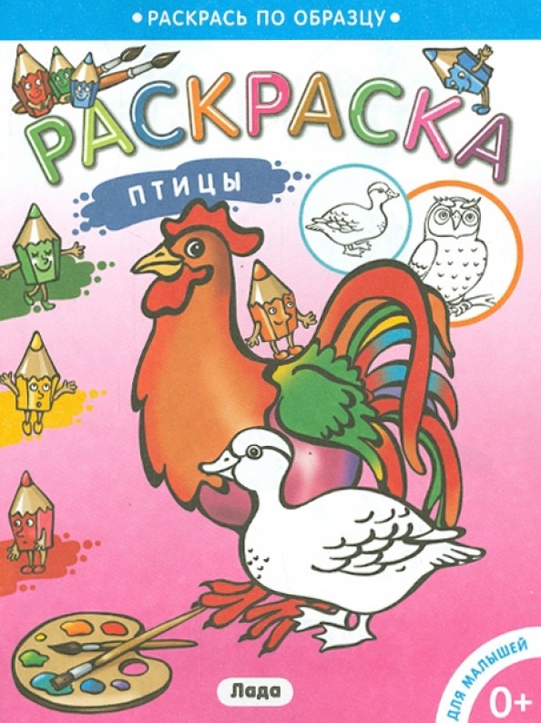 Птицы: Раскраска