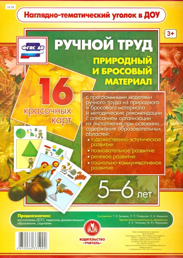 Ручной труд: Природный и бросовый материал. 5-6 лет. ФГОС ДО